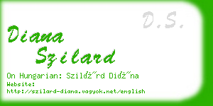 diana szilard business card